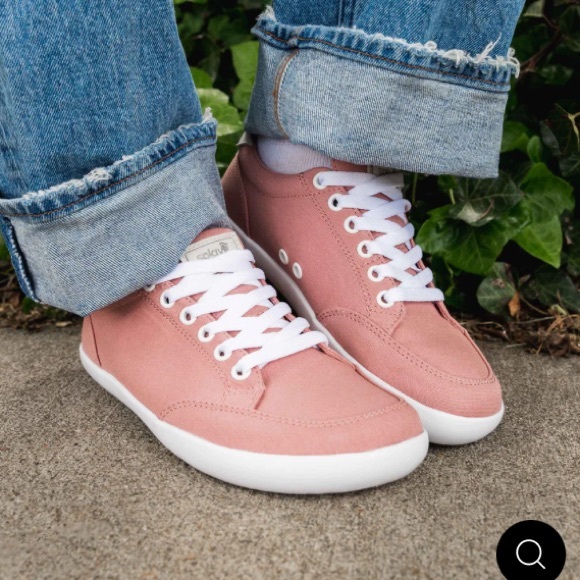 Splay Barefoot Shoes Zero Drop Freestyle Minimalist Pink Canvas Sneakers Lace Up - Picture 1 of 14